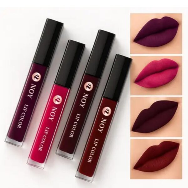 NOY 4 Waterproof & Smudge-Proof Matte Liquid Lipstick Essentials #YN177